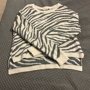 Yet Again Zebra Striped Sweater